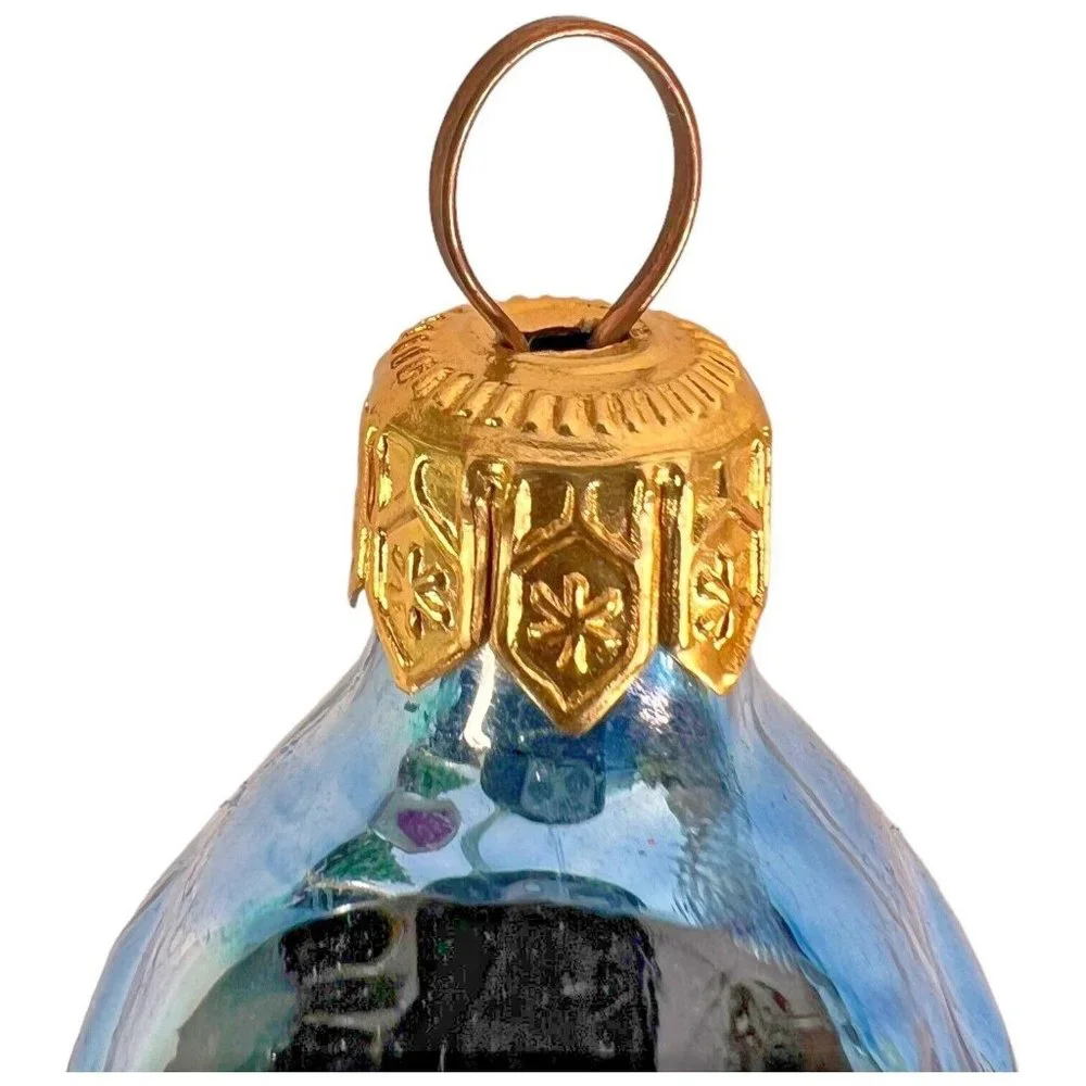 VTG‎ Caliks Artistry Christmas Ornament Blown Glass Hand Painted Peasant Woman